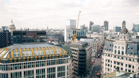 High angle view of the central street. London. Stock Footage 89851909