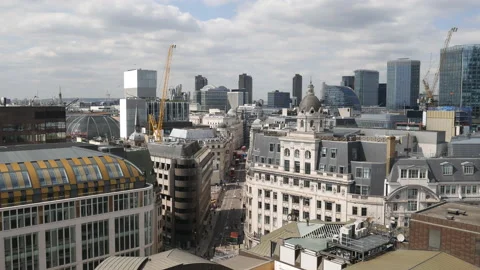 High angle view of the central street. London. Stock Footage 91011746