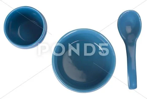 High angle view of ceramic kitchen utensils Stock Photos