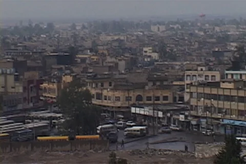High angle view of the city of Kirkuk. Stock Footage 86753228