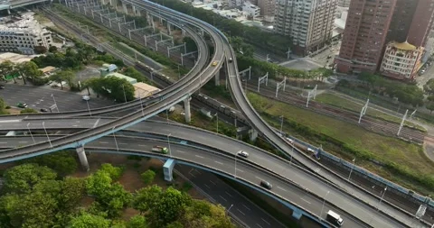 High Angle View Of City Street in Taiwan Stock Footage 226375747