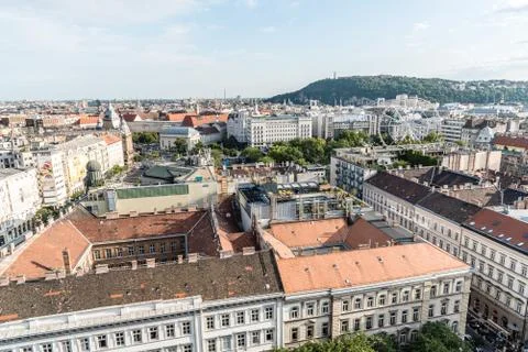 High angle view of the cityscape of Budapest Stock Photos