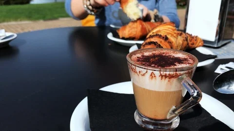 High angle view of coffee on table Stock Footage 88822138