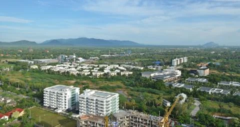 High angle view of a construction area Photos