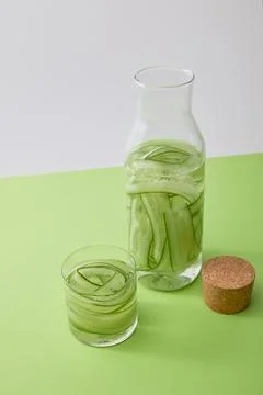 High angle view cork glass Stock Photos