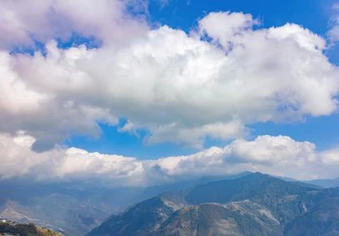 High angle view of country side landscape of Nantou Foto stock