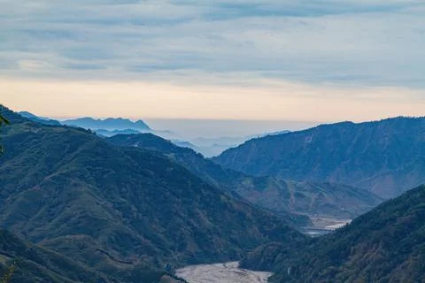 High angle view of country side landscape in Miaoli County Foto stock