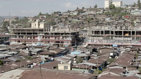High angle view of Dessie, Ethiopia Stock Footage 225968802
