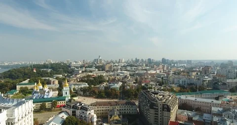High Angle View Of Developed Kiev Stock Footage 95344185