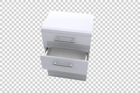 High angle view of digital composite empty filing cabinet Illustration