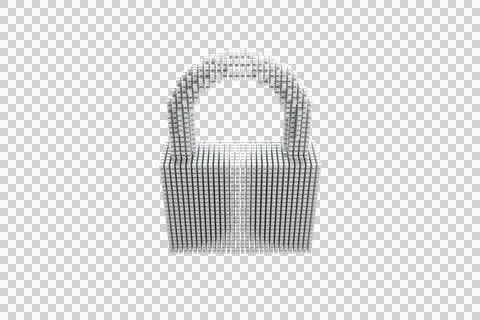 High angle view of digital lock Stock Illustration