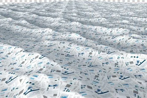 High angle view of documents Stock Illustration