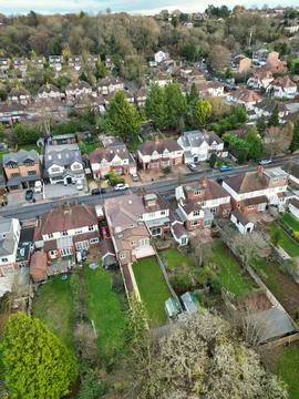 High Angle View of East Luton City of England UK Stock Photos