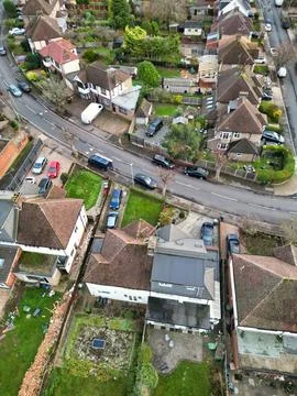 High Angle View of East Luton City of England UK Stock Photos