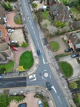 High Angle View of East Luton City of England UK Stock Photos