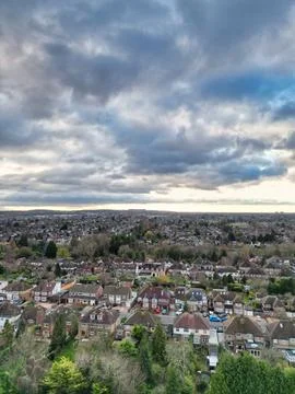 High Angle View of East Luton City of England UK Stock Photos