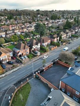 High Angle View of East Luton City of England UK Stock Photos