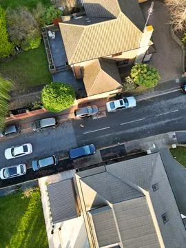 High Angle View of East Luton City of England UK Stock Photos