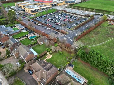 High Angle View of East Luton City of England UK Stock Photos
