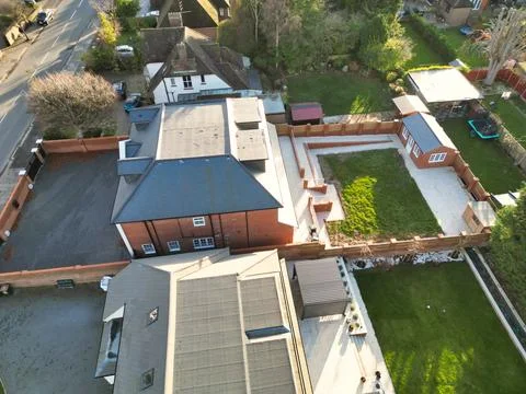 High Angle View of East Luton City of England UK Stock Photos