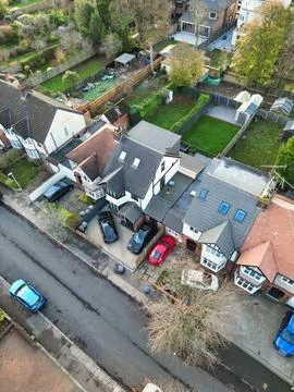 High Angle View of East Luton City of England UK Stock Photos