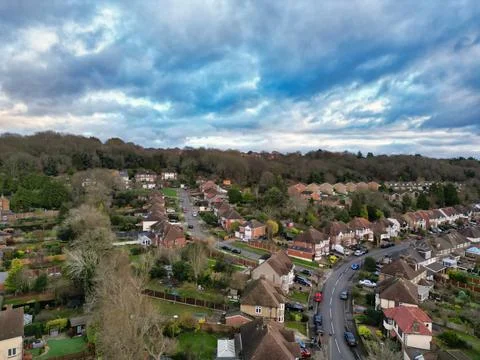 High Angle View of East Luton City of England UK Stock Photos