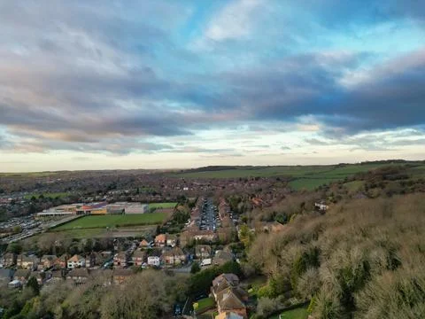 High Angle View of East Luton City of England UK Stock Photos