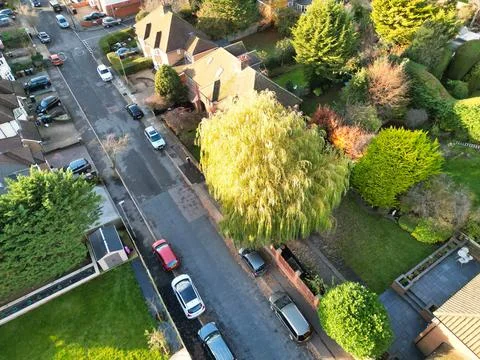 High Angle View of East Luton City of England UK Stock Photos