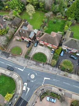 High Angle View of East Luton City of England UK Stock Photos