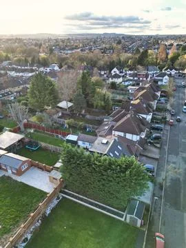 High Angle View of East Luton City of England UK Stock Photos
