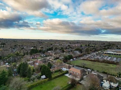 High Angle View of East Luton City of England UK Stock Photos