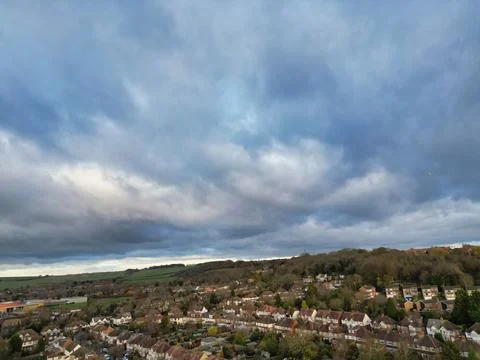 High Angle View of East Luton City of England UK Stock Photos