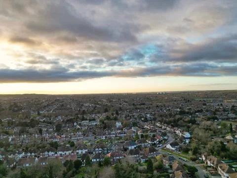 High Angle View of East Luton City of England UK Stock Photos