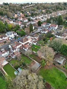 High Angle View of East Luton City of England UK Stock Photos