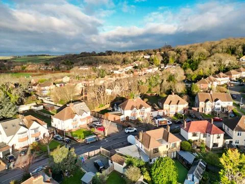 High Angle View of East Luton City of England UK Stock Photos