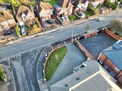 High Angle View of East Luton City of England UK Stock Photos