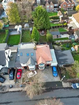 High Angle View of East Luton City of England UK Stock Photos