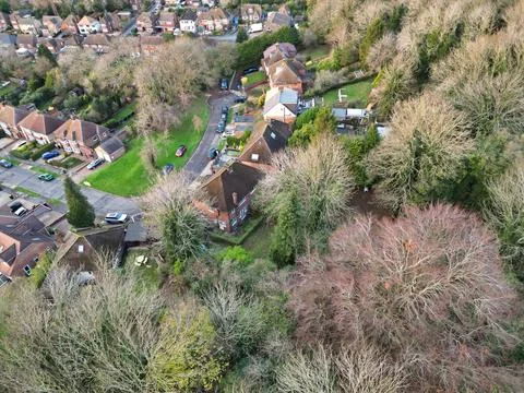High Angle View of East Luton City of England UK Stock Photos