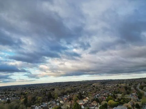 High Angle View of East Luton City of England UK Stock Photos