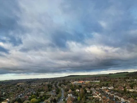 High Angle View of East Luton City of England UK Stock Photos