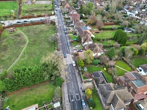 High Angle View of East Luton City of England UK Stock Photos