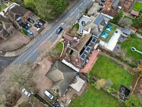 High Angle View of East Luton City of England UK Stock Photos