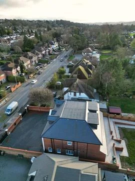 High Angle View of East Luton City of England UK Stock Photos