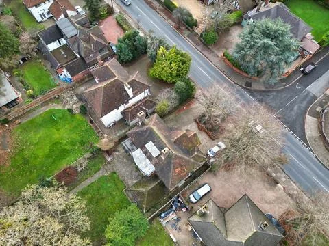 High Angle View of East Luton City of England UK Stock Photos
