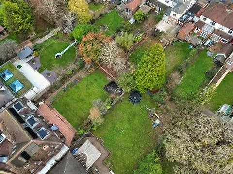 High Angle View of East Luton City of England UK Stock Photos