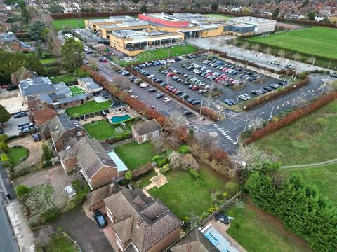 High Angle View of East Luton City of England UK Stock Photos