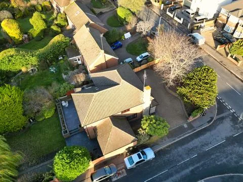 High Angle View of East Luton City of England UK Stock Photos