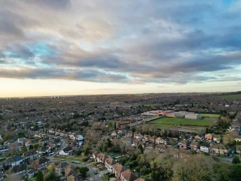 High Angle View of East Luton City of England UK Stock Photos