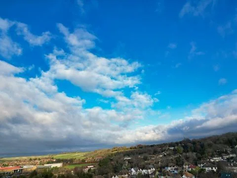 High Angle View of East Luton City of England UK Stock Photos