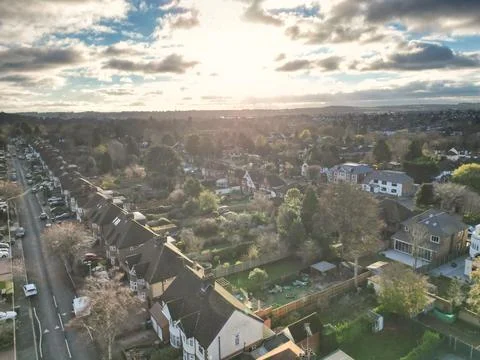 High Angle View of East Luton City of England UK Stock Photos